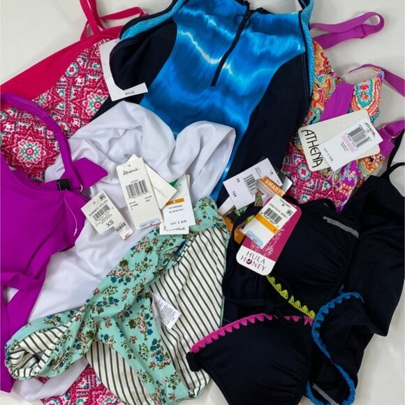 Reseller Bundle Womens Swimsuit Variety Mixed Sizes Styles 17 Piece Bundle Box A - Picture 2 of 7